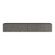 Mobile porta TV con 2 ante 29,5 x 180 x 31,5 cm effetto cemento nero 03_0007790