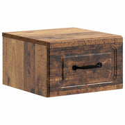 Mobiletto da notte a muro Legno antico 34,5 x 33 x 20 cm