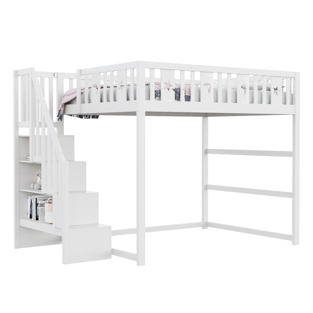 Letto a castello funzionale in legno massiccio 140x200 cm