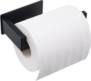 Supporto per carta igienica senza perforazione, contenitore per rotoli wc, adesivo, acciaio inossidabile 304, per bagno e cucina, nero