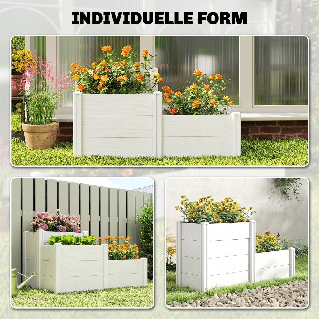 Letto rialzato 3 livelli impilabile ¨C Xylo ¨C giardino modulare plastica esterno