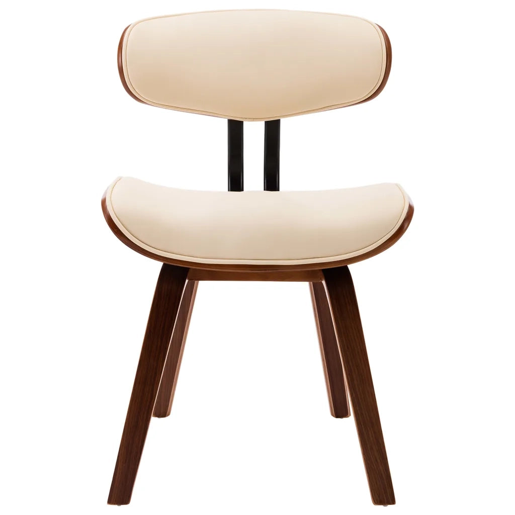 Sedie da Pranzo 6 pz Crema in Legno Piegato e Similpelle cod mxl 18770
