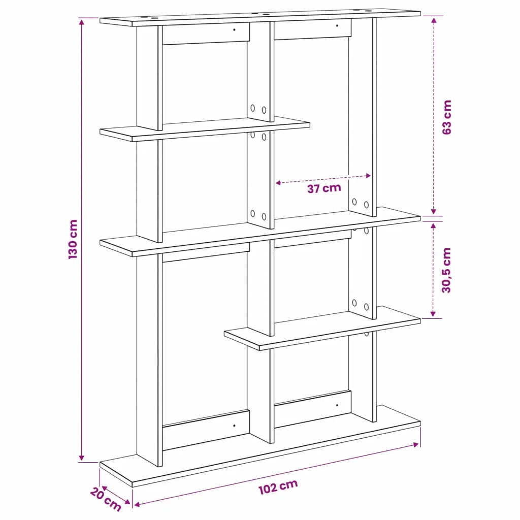 Scaffale da parete Legno antico 102 x 20 x 130 cm 8012058