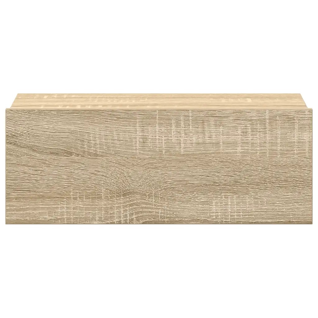 Set di 2 Comodini | Armadio da Notte | Mobiletto da notte Pensili Rovere Sonoma 40x30x15cm Legno Multistrato