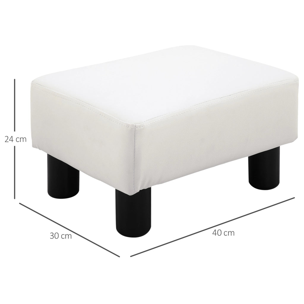 Pouf in similpelle ¨C zephmum ¨C 38x38x41 cm bianco