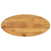 Piano Tavolo 140x50x3,8 cm Ovale in Legno Massello di Mango