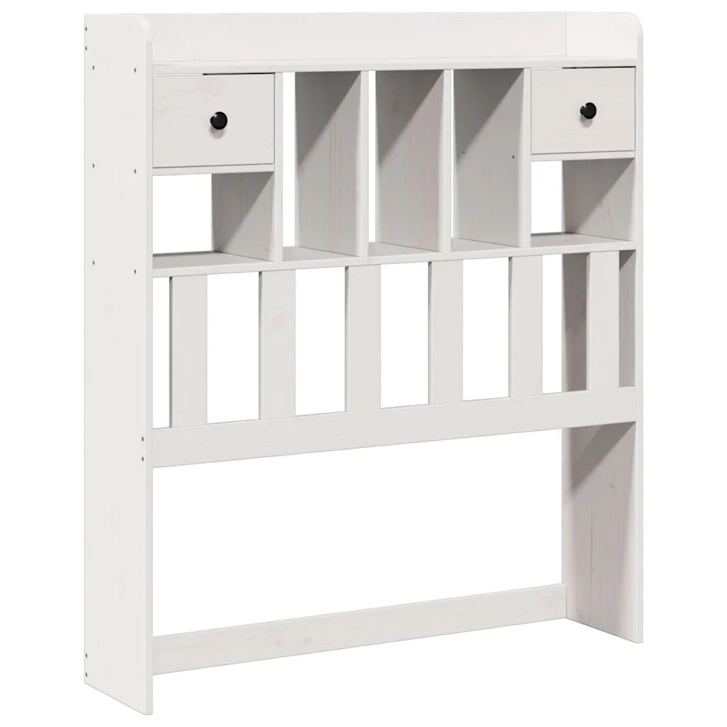 Letto Libreria senza Materasso Bianca 90x200 cm Legno di Pino 3322336