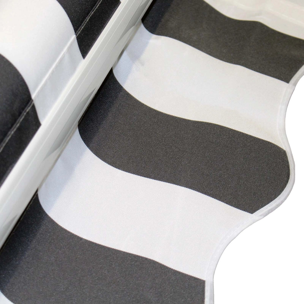 Toboli Tenda da sole con bracci a snodo e protezione UV 3x2,5m Antracite/bianco Montaggio a parete