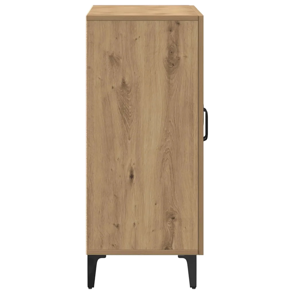 Credenza Rovere Artigianale 90x34x80 cm in Legno Multistrato 856893
