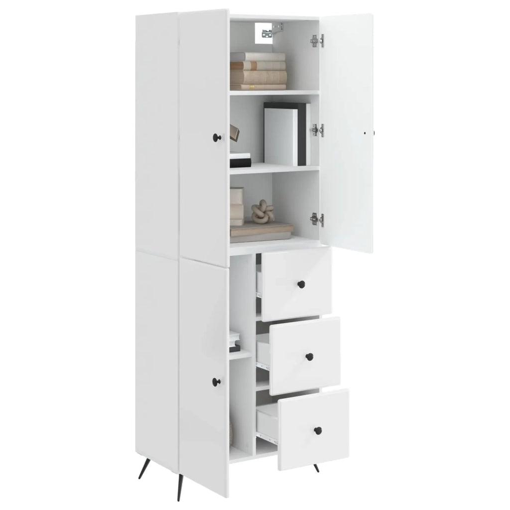Set di armadi 2 pz Bianco Lucido Legno ingegnerizzato 3416902