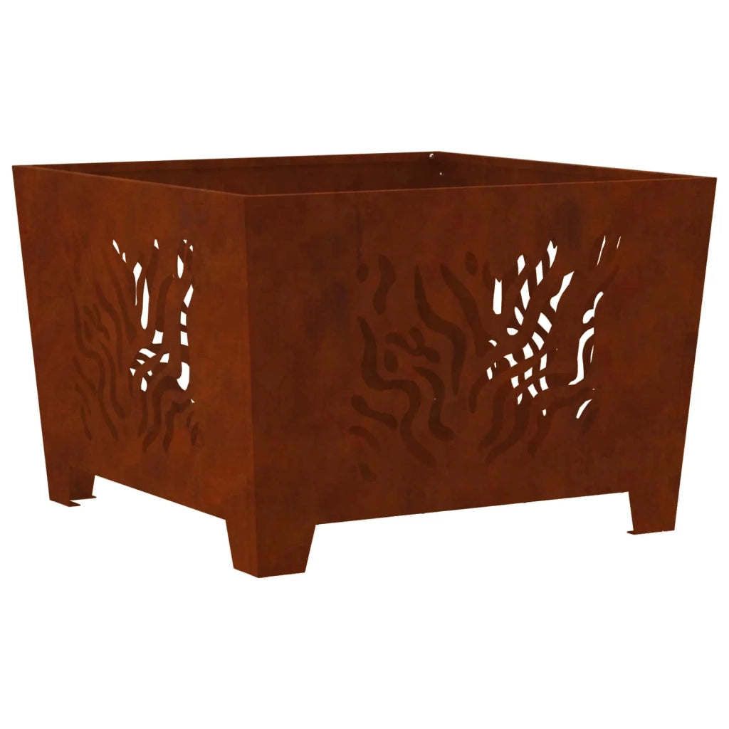 Focolare Marrone 60 x 60 x 40 cm acciaio corten 858915