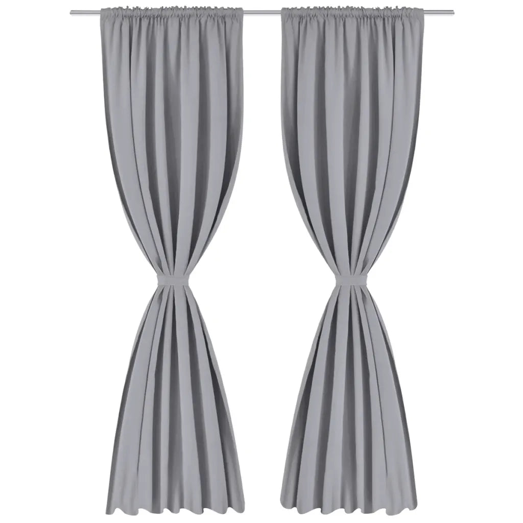 Tende Oscuranti con Testa a Fessura 2 pz Grigie 135x245 cm cod mxl 65201