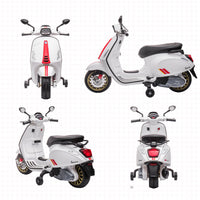 Moto Elettrica per Bambini Piaggio Vespa Sprint 12V con Rotelle Bianco