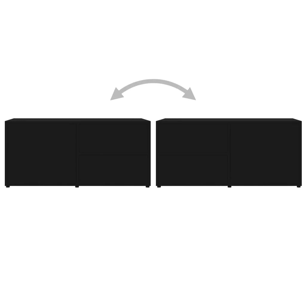 Mobile TV multimediale mensola TV credenza TV sala da pranzo soggiorno camera da letto 80 x 34 x 36 cm legno ingegnerizzato nero 02_0026261