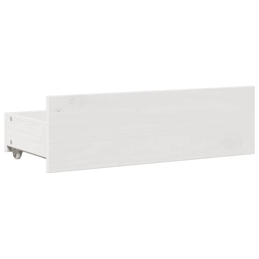 Giroletto senza Materasso con Cassetti Bianco 90x190 cm Pino