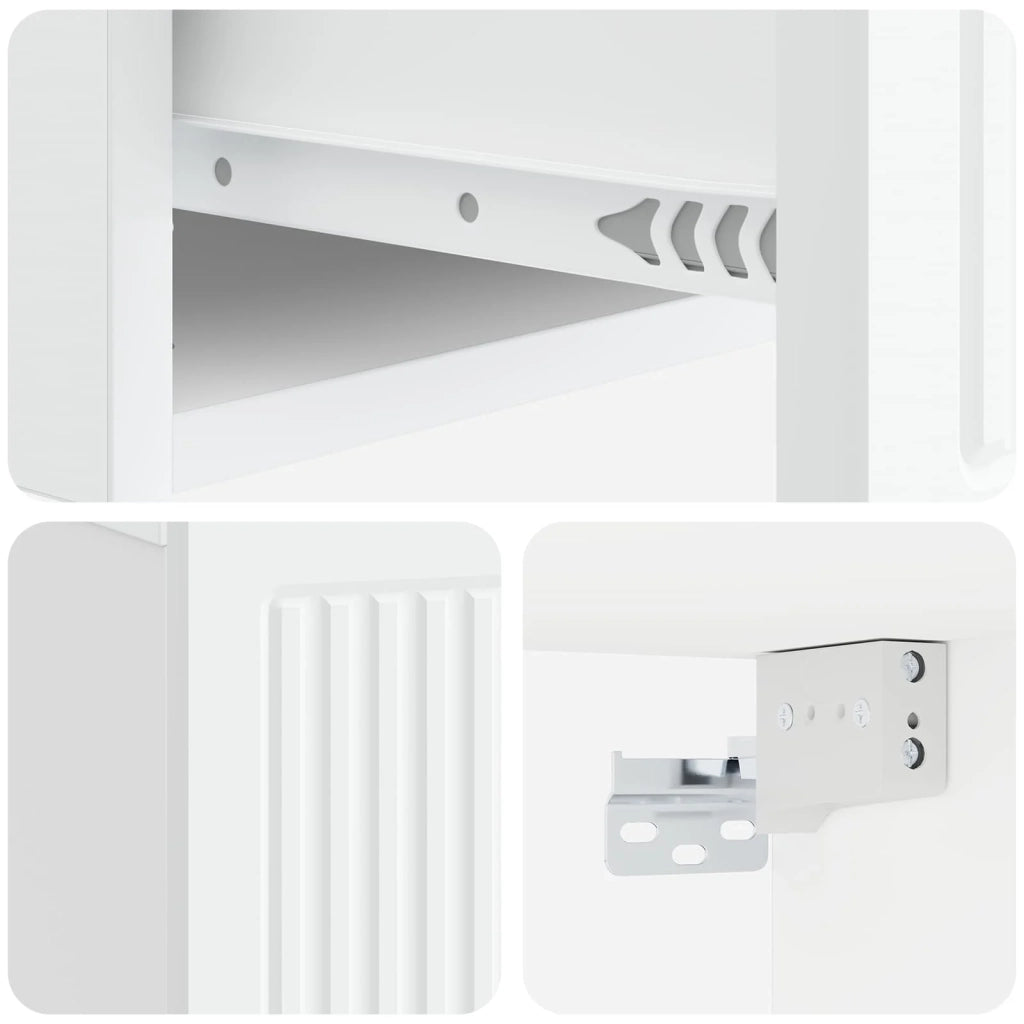 Armadio da Notte con cassetto 2 pcs Bianco 49 x 34,5 x 20 cm 897936