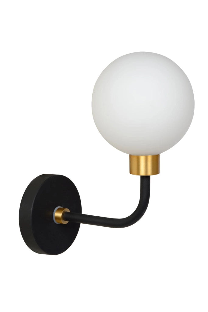 Applique Lucide Berend in vetro G9 33W nero bianco oro