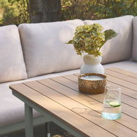 Set di mobili da giardino a 8 posti in legno di acacia e alluminio,