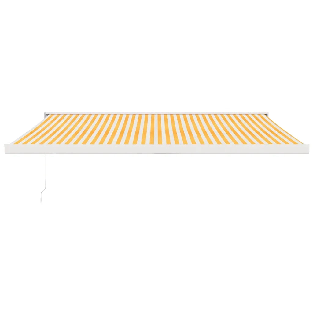 Tenda Retrattile Gialla e Bianca 4,5x3 m in Tessuto e Alluminio 3154584