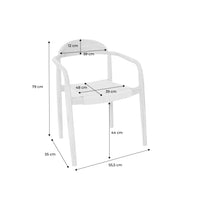 Set di 2 poltrone in legno di acacia, seduta beige in resina | sweeek