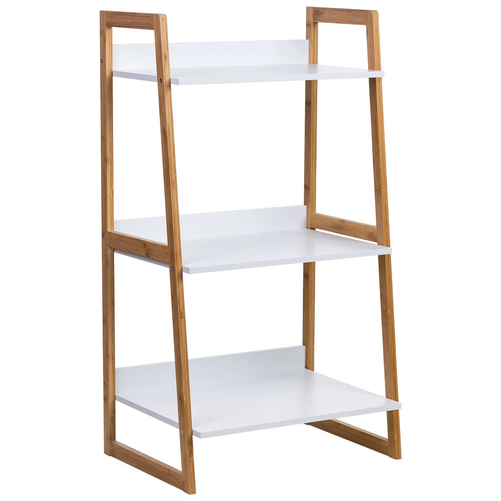 scaffalatura in legno bianco a 3 ripiani 50x36x90h cm