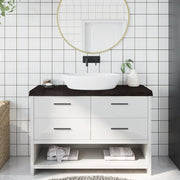 Piano Bagno Marrone Scuro 120x60x(2-6)cm Legno Trattato 3156240