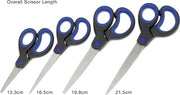 Set di forbici multifunzionali in acciaio inossidabile, Set di 4 pezzi _Nero/Blu