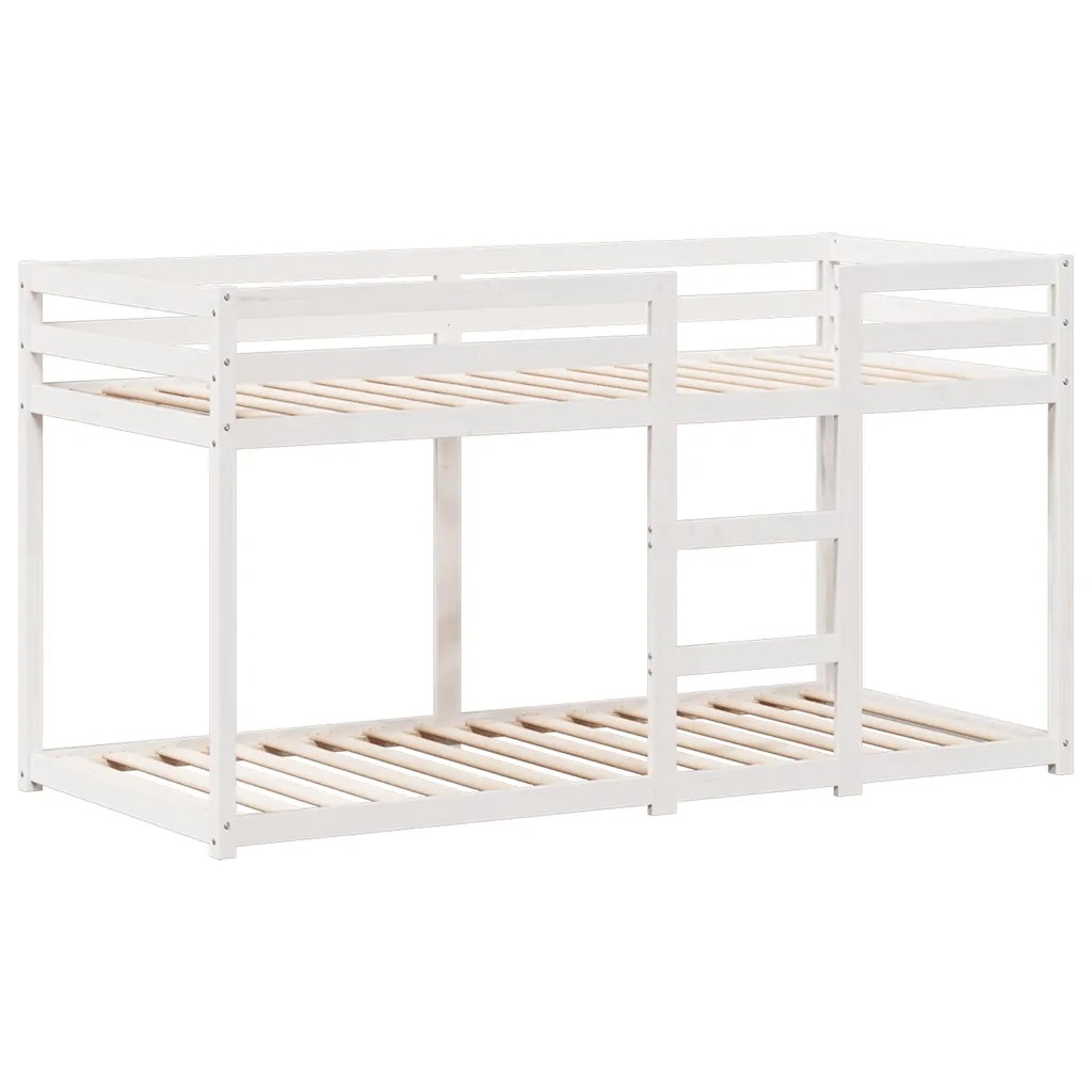Letto a Castello con Tetto Bianco 90x200 cm in Legno di Pino 3282117