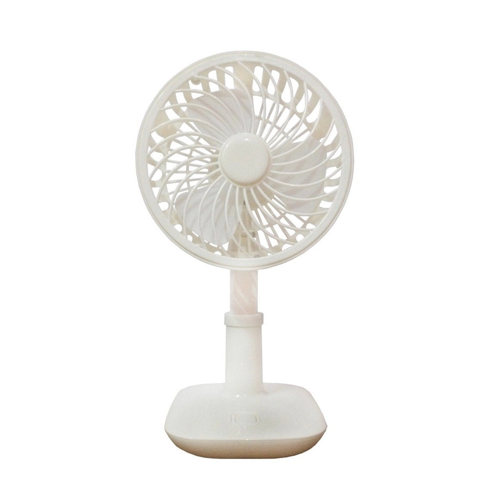 Trade Shop - Mini Ventilatore Da Tavolo Usb Silenzioso Portatile Altezza Regolabile Rotazione 180° -