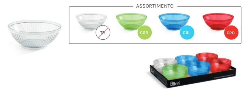 1 Pezzo Coppetta Ciotolina in Plastica My Home 13 cm 4 Colori