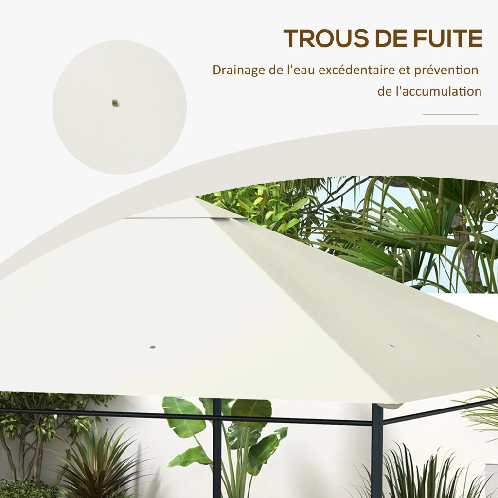 Tenda da giardino ¨C zephmum ¨C tessuto poliestere 180 g/m2 3x4 m crema