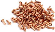 Otturatore a cacciavite per chiodi in rame a massa, cintura dorata - 100 pezzi - 2 mm x 6 mm - 7,5 mm di lunghezza