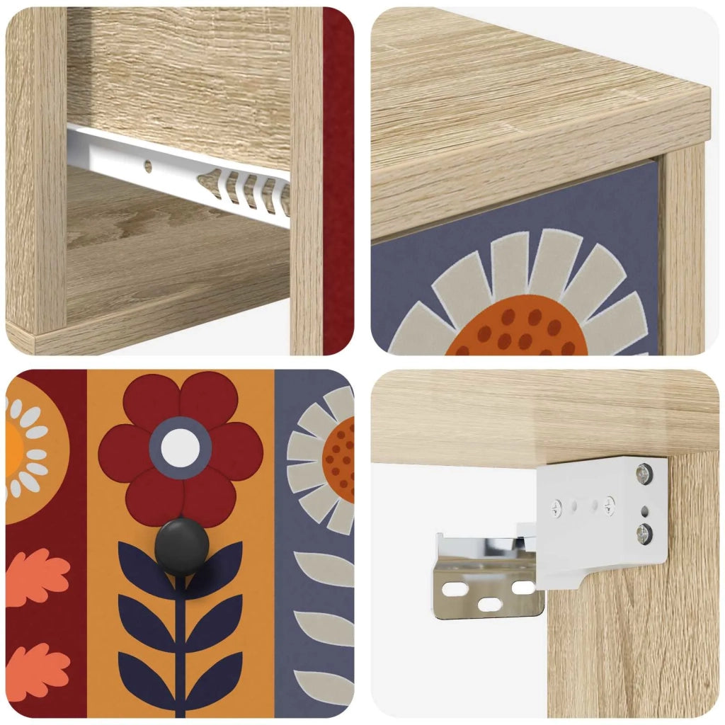 Mobiletto da comodino a parete ESSEN Rovere Sonoma 8007481