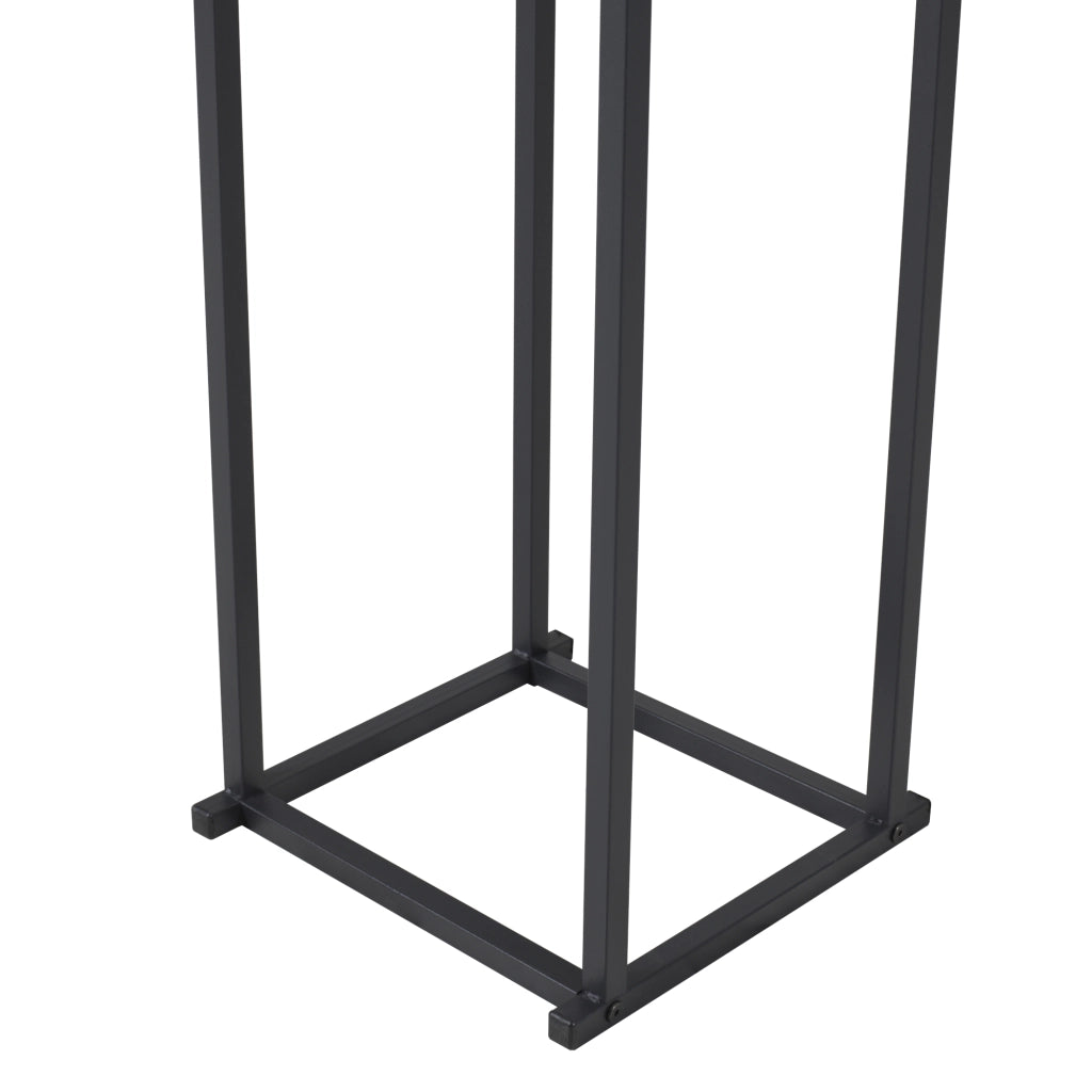 Portalegna 'Tibro' (LxPxA) 35 x 35 x 120 cm Deposito in Acciaio per Legna da Ardere Supporto per Tronchi da Legnaia - Nero [en.casa]