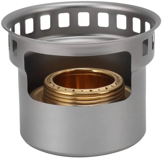 Cucina a Alcol Portatile - Mini Cucina a Gas a Alcol - Lega di Alluminio/Coppo - Cucina da Campeggio - Facile da Pulire - Maniglia Ammortizzata - Cucina da Campeggio Portatile