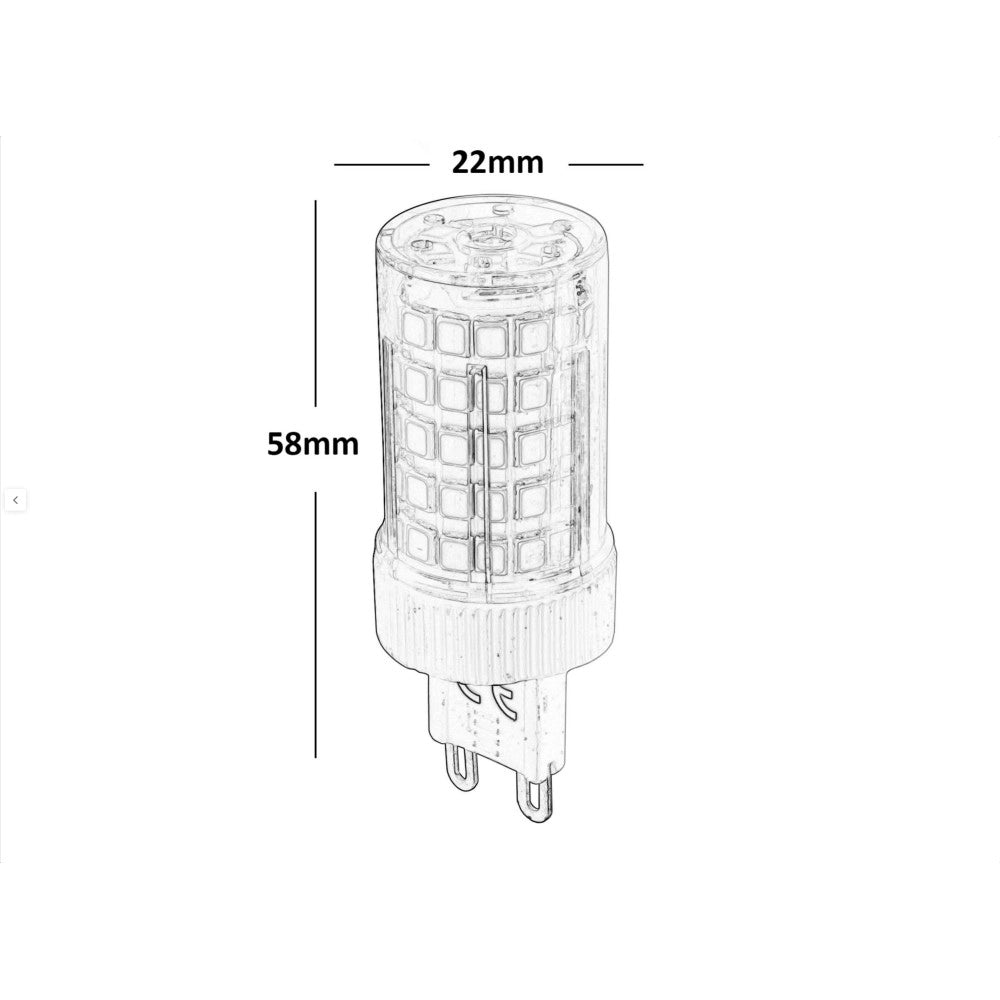 Trade Shop - Lampadina Led G9 7 Watt 86led Smd Universale Luce Bianca Calda Naturale Fredda -