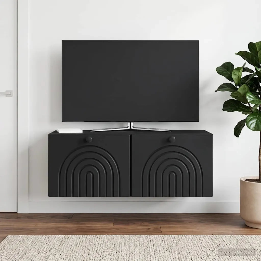 Mobile Porta TV da Muro Nero 78,5 x 31 x 30 cm 898206