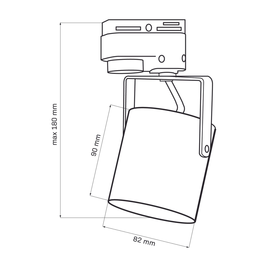 Faretto su binario Polux Minor bianco GU10 10W orientabile