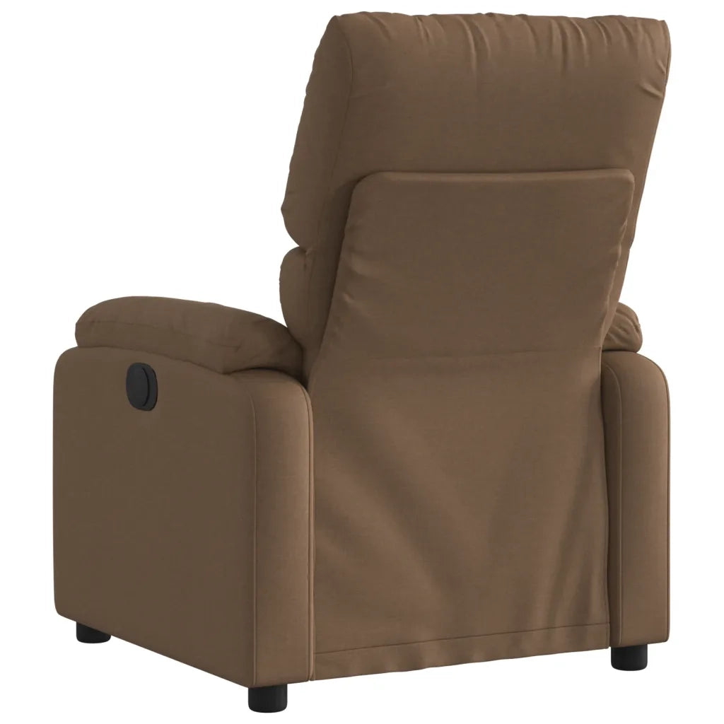 Divano Sedia-Poltrona Reclinabile in Tessuto Marrone 557822