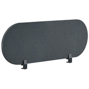 Pannello divisorio grigio scuro in tessuto PET Board 120 x 40 cm Schermo acustico Morsetti di montaggio modulari Casa Ufficio