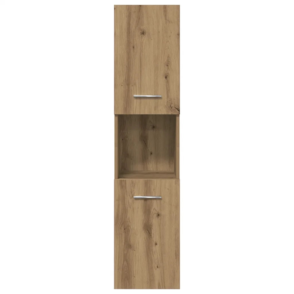 Set Mobili da Bagno 4 pz Rovere Artigianale Legno Multistrato 3328916