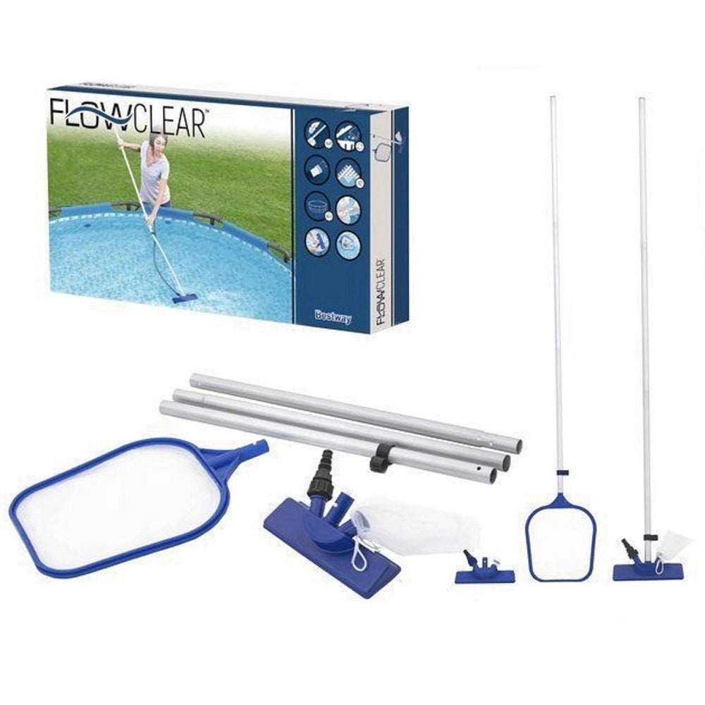 Trade Shop - Kit Pulizia Standard 203cm Per Manutenzione Piscine Fino A Diametro 366 Cm 58013 -