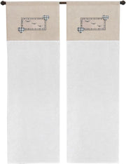Tende Porta Finestra 60x150 cm Coppia 2 Pz Interno Semitrasparente Tessuto Pendente Grigio