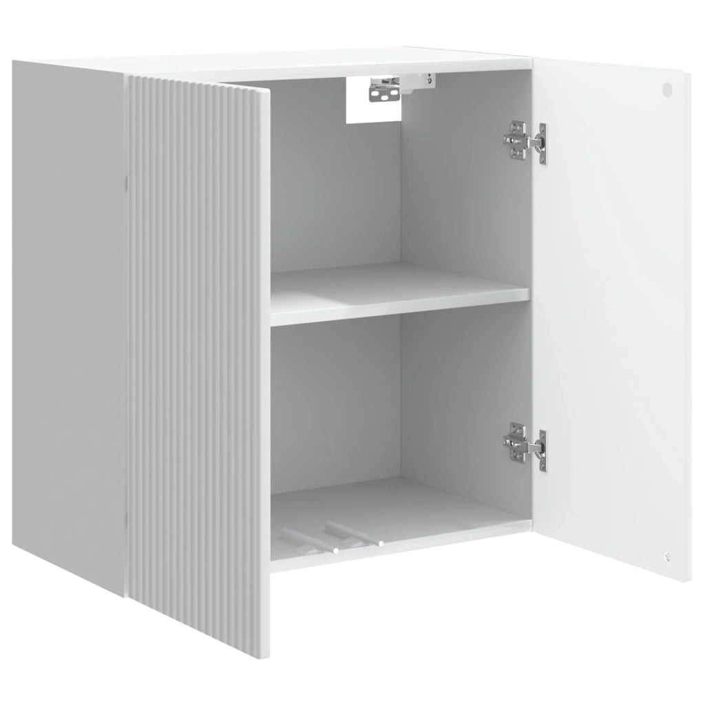 Mobiletto a muro Bianco Lucido 59 x 31 x 60 cm