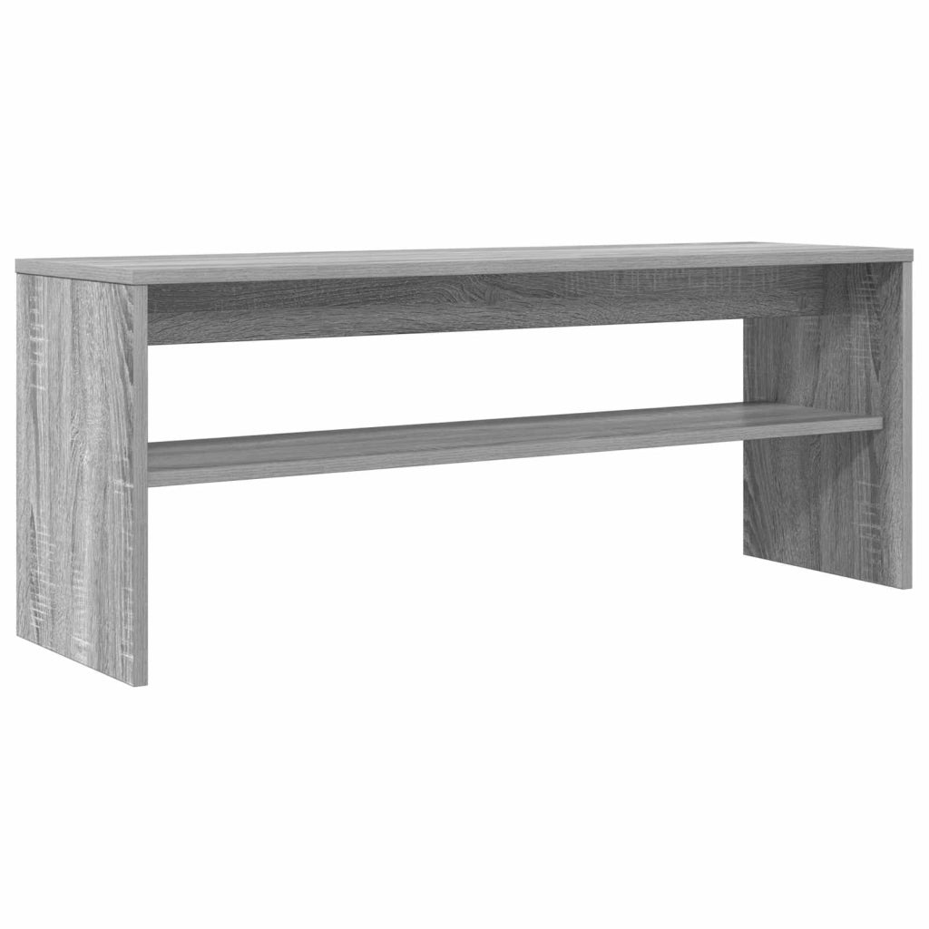 Mobile TV rettangolare moderno con elegante contenitore 100 x 30 x 40 cm legno ingegnerizzato grigio Sonoma 02_0058382