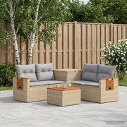 Set di divani 6 pz Beige e Grigio Chiaro 3447679