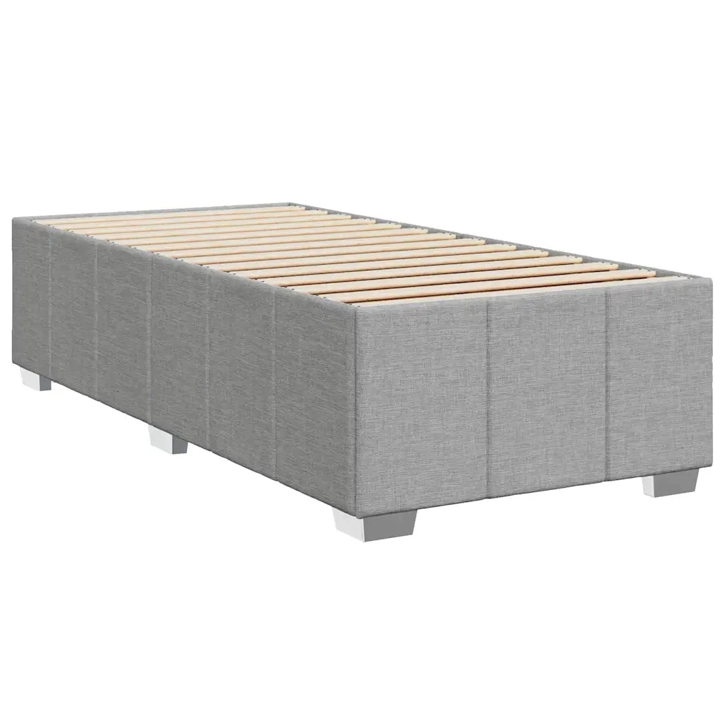 Giroletto a Molle con Materasso Grigio Chiaro100x200 cm Tessuto 3285449