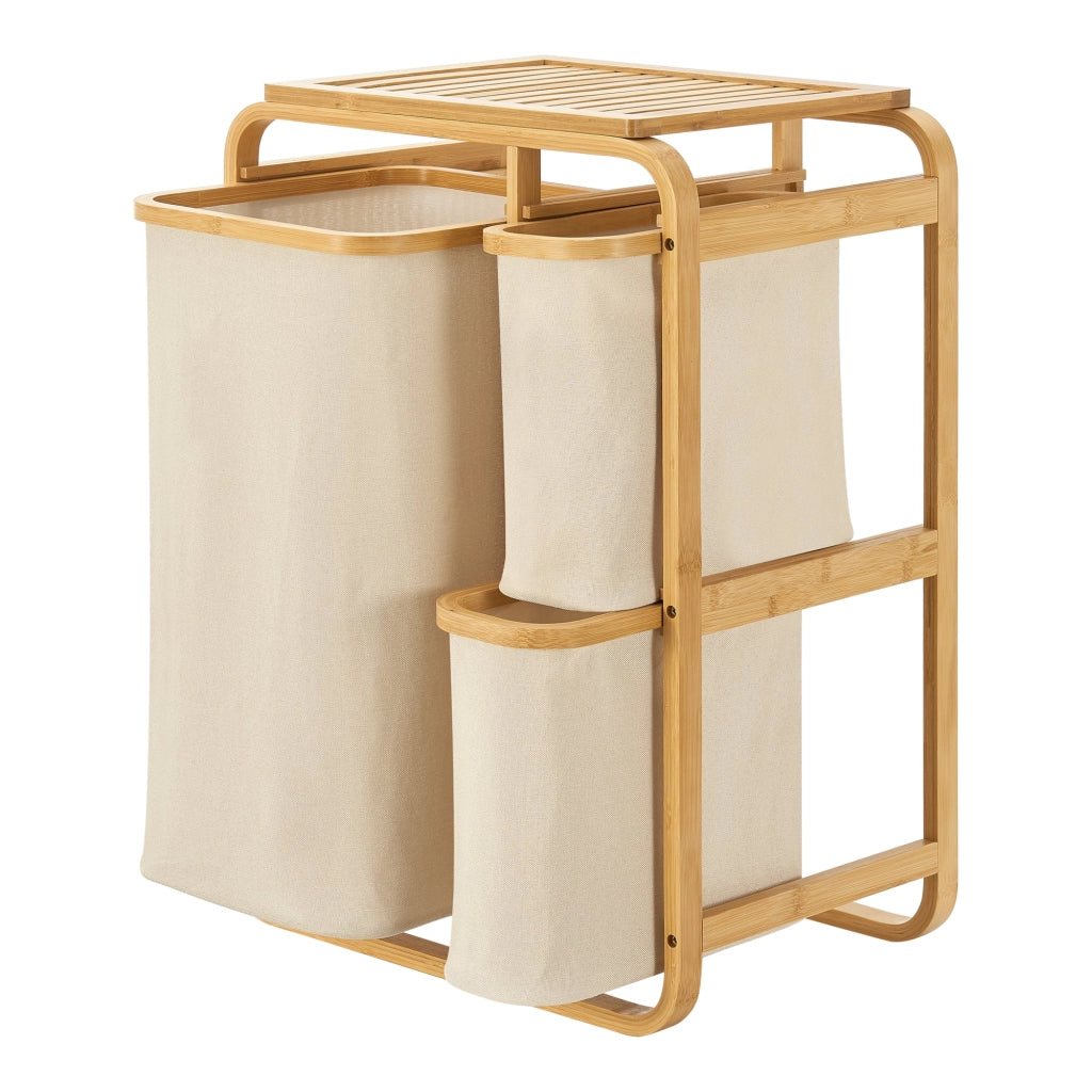 Cesto portabiancheria in bambù 71 x 50 x 33 cm beige naturale 03_0010215