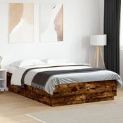 Giroletto con Luci LED Rovere Fumo 150x200 cm Legno Multistrato 3209608