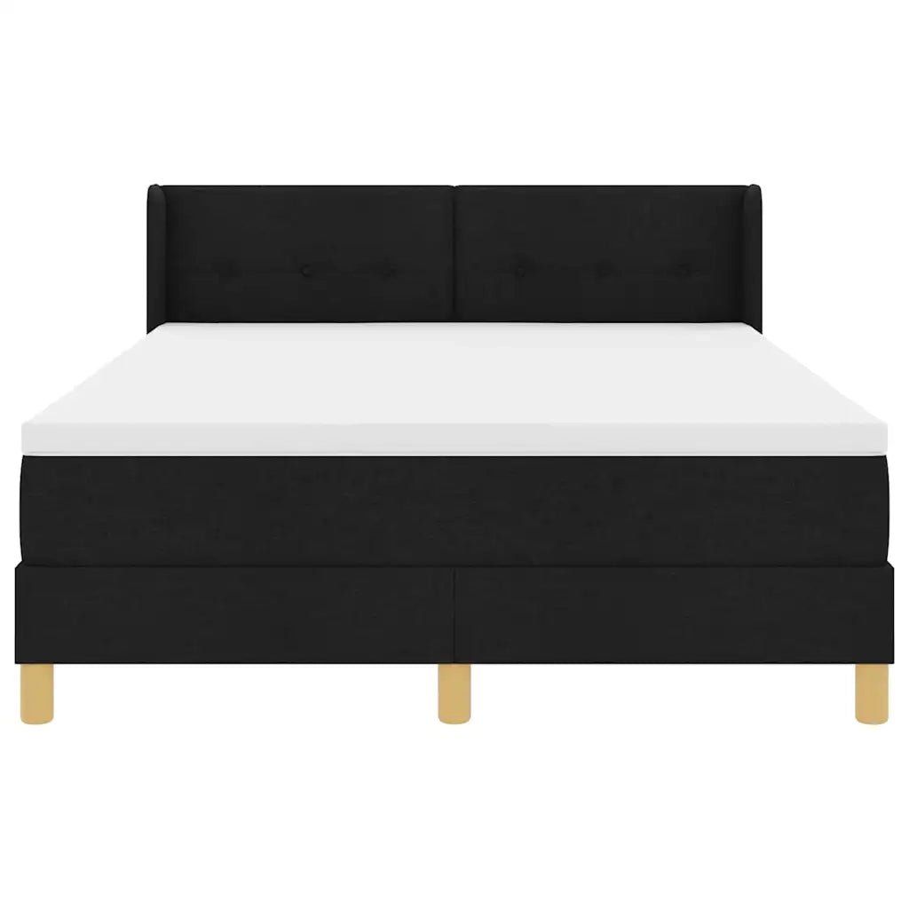 Letto a molle con materasso Nero 200 x 160 cm Poliestere